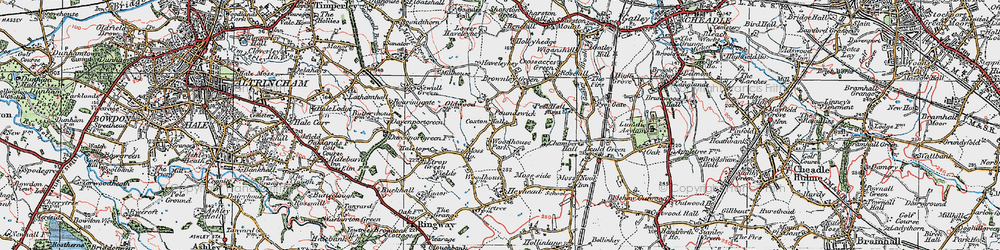Old map of Woodhouse Park in 1923