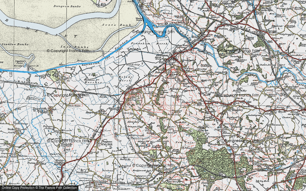 Old Map of Woodhouses, 1923 in 1923
