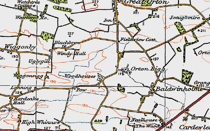 Old map of Wiggon Rigg in 1925