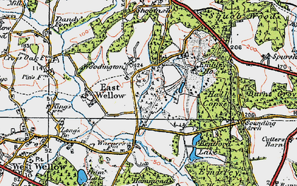 Old map of Burnt Grove in 1919