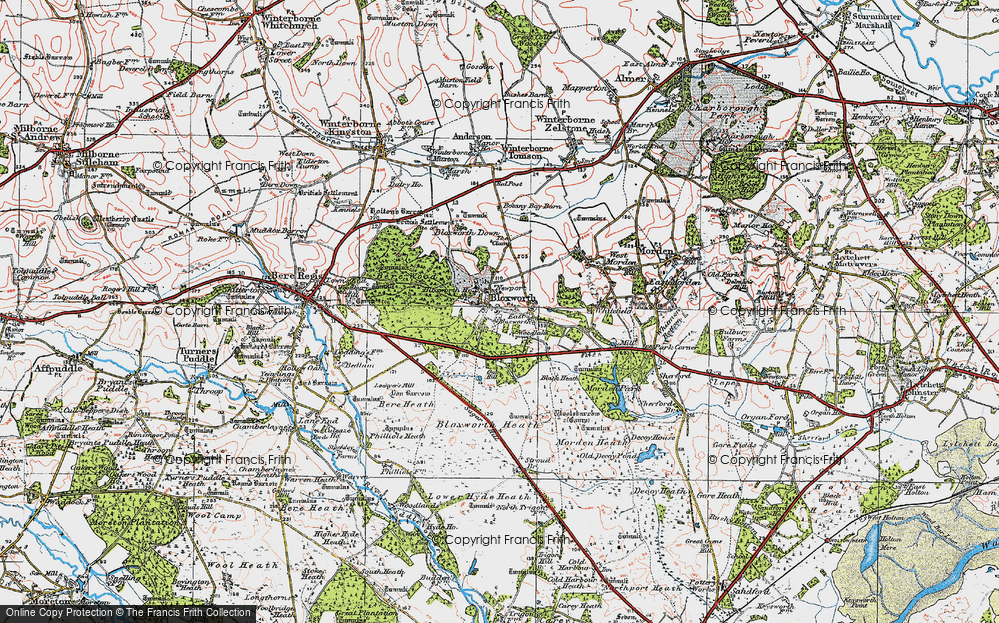 Old Map of Woodlake, 1919 in 1919