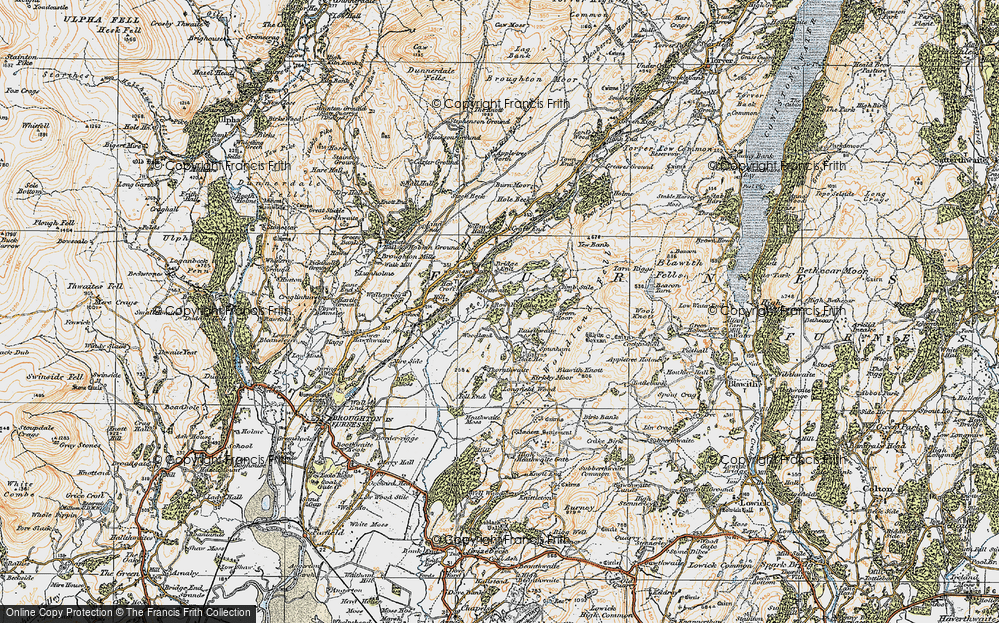Old Map of Historic Map covering White Borran in 1925