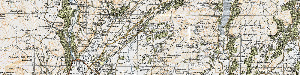 Old map of White Borran in 1925