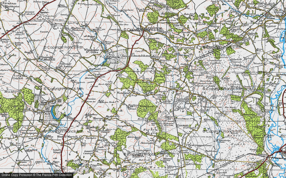 Old Map of Woodlands, 1919 in 1919