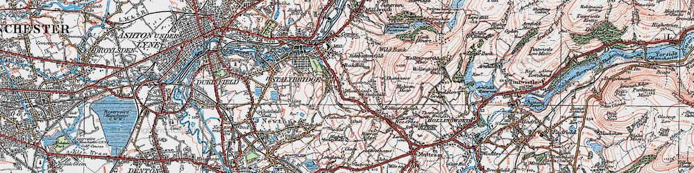 Old map of Woodlands in 1924