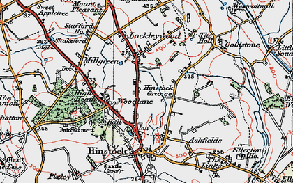 Old map of Woodlane in 1921