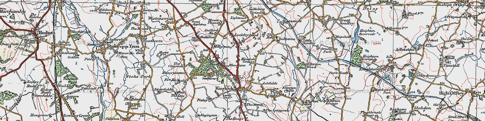 Old map of Woodlane in 1921