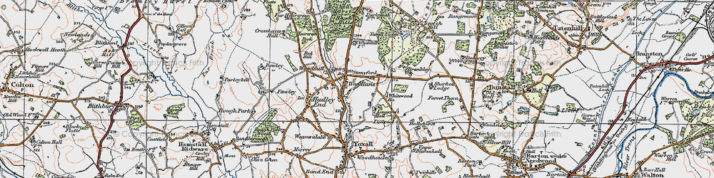 Old map of Woodlane in 1921