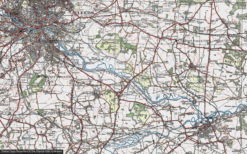 Old Map of Woodlesford, 1925 in 1925
