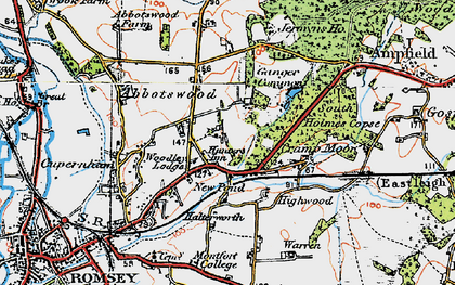 Old map of Woodley in 1919