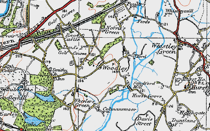 Old map of Woodley Green in 1919