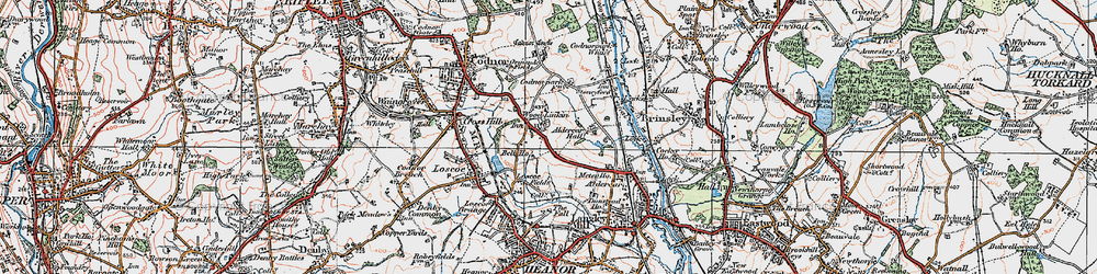 Old map of Woodlinkin in 1921