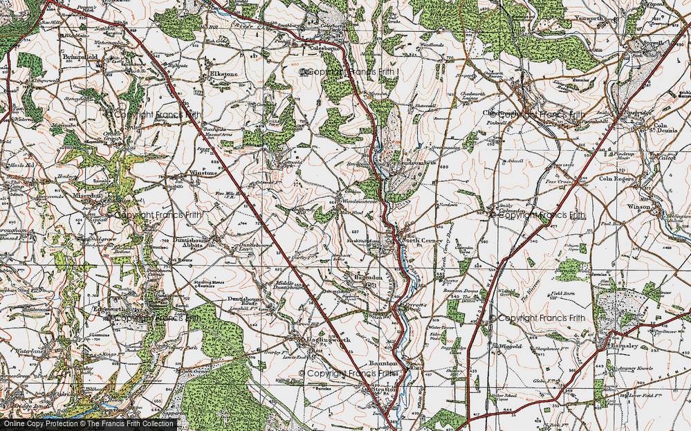 Old Map of Historic Map covering Rapsgate Park in 1919