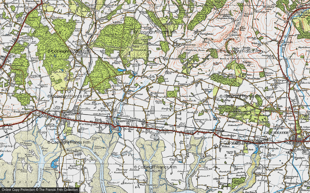 Old Map of Woodmancote, 1919 in 1919