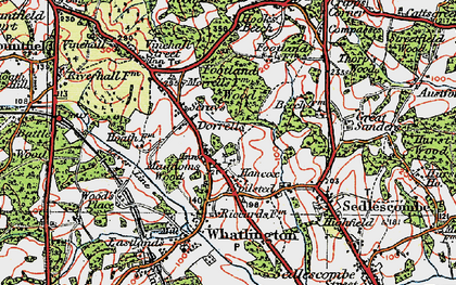 Old map of Great Sanders School in 1921