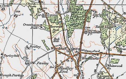 Old map of Woodmill in 1921
