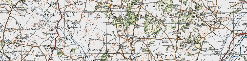 Old map of Woodmill in 1921