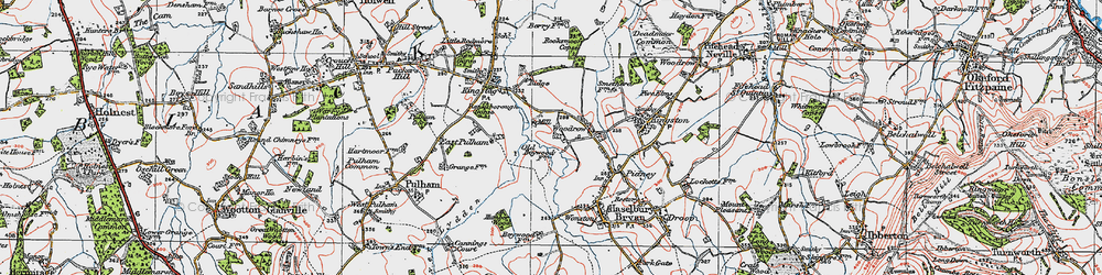 Old map of Woodrow in 1919