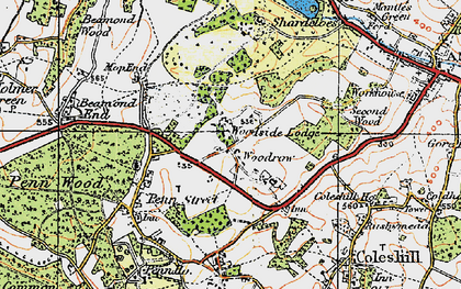 Old map of Woodrow High Ho in 1920