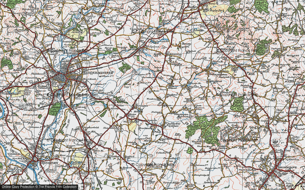 Old Map of Woodrow, 1921 in 1921