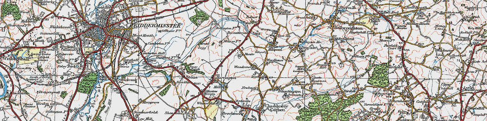 Old map of Woodrow in 1921