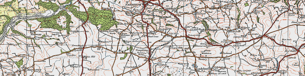 Old map of Woods Cross in 1922