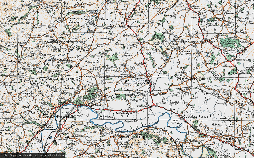 Old Map of Woods Eaves, 1919 in 1919