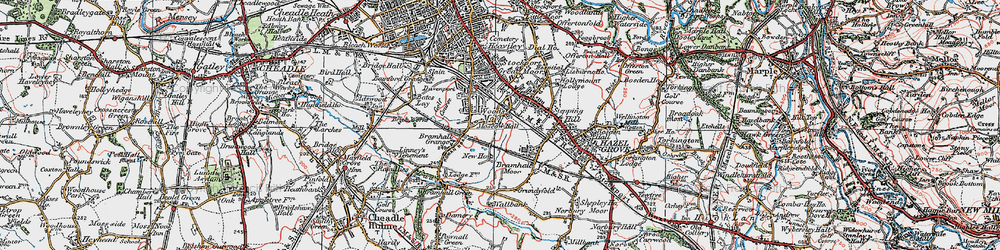Old map of Woods Moor in 1923