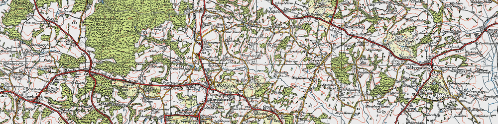 Old map of Woodsden in 1921