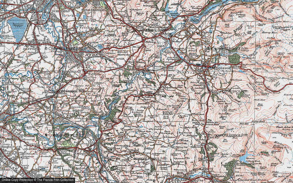 Old Map of Woodseats, 1923 in 1923