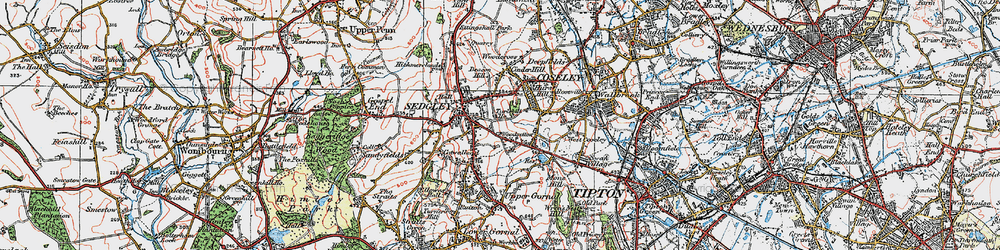 Old map of Woodsetton in 1921