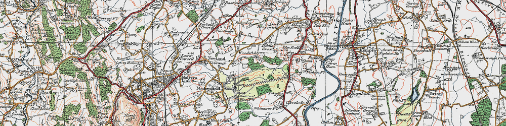 Old map of Woodsfield in 1920