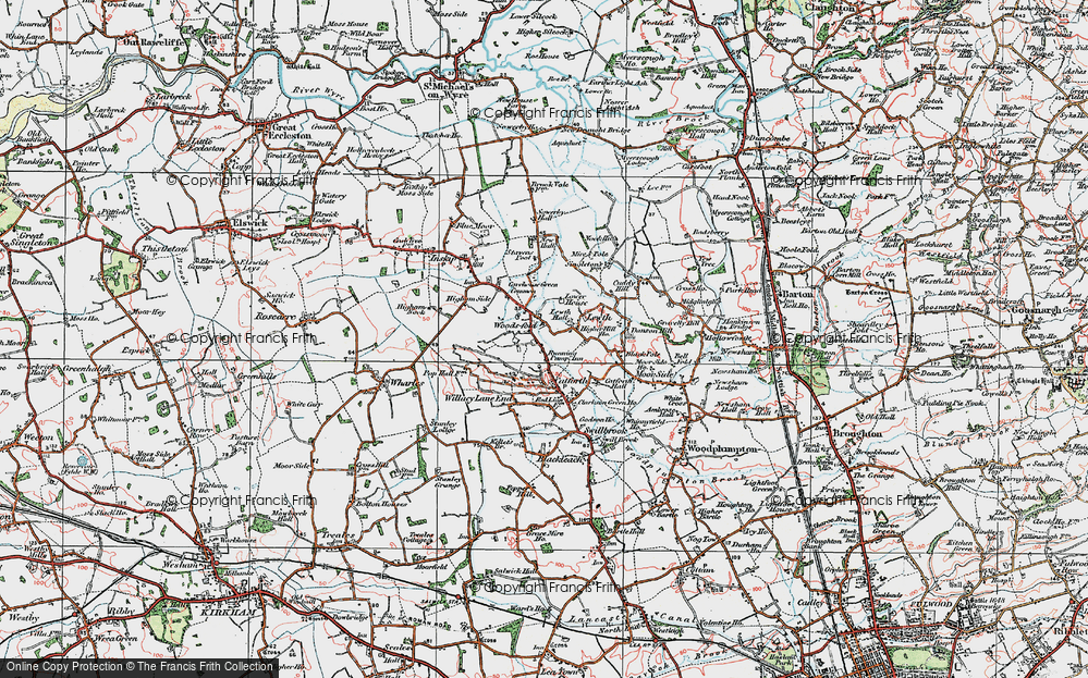 Old Map of Woodsfold, 1924 in 1924