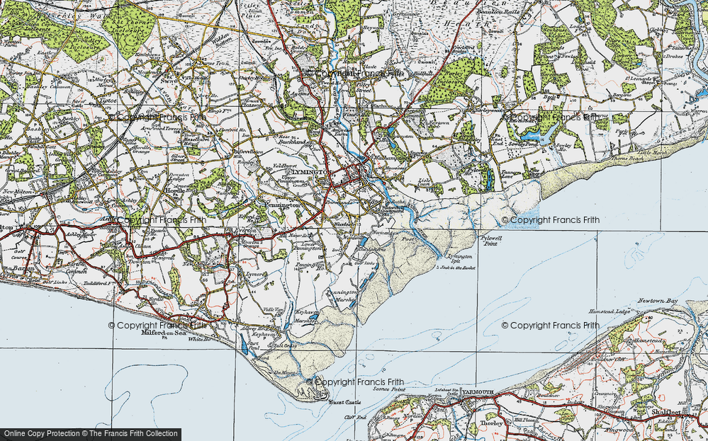 Old Map of Woodside, 1919 in 1919