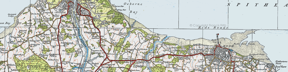 Old map of Woodside in 1919