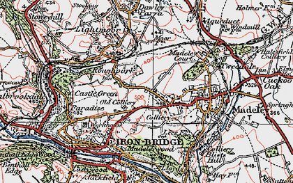 Old map of Woodside in 1921