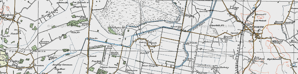 Old map of Wroot Grange in 1923