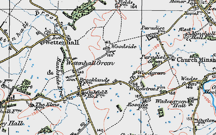 Old map of Woodside in 1923