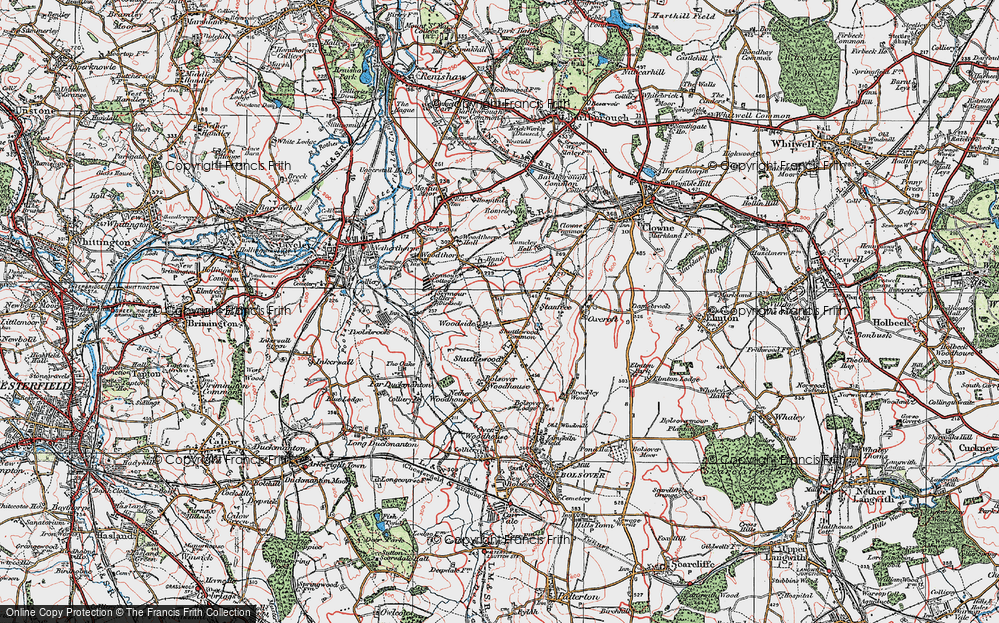 Old Map of Woodside, 1923 in 1923