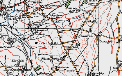 Old map of Woodside in 1923