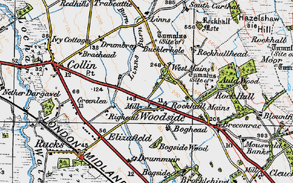 Old map of Linns Burn in 1925