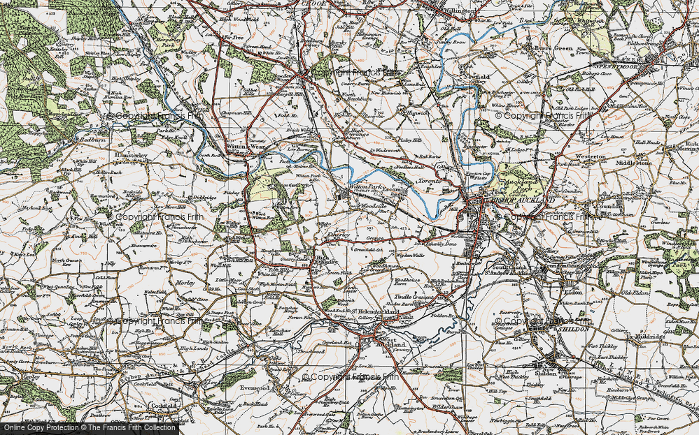 Old Map of Woodside, 1925 in 1925