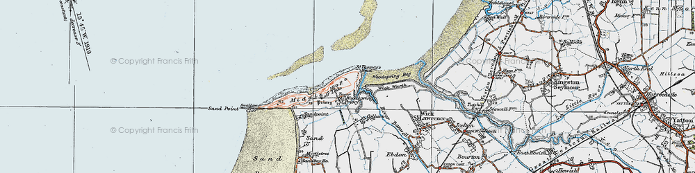 Old map of Wick Warth in 1919