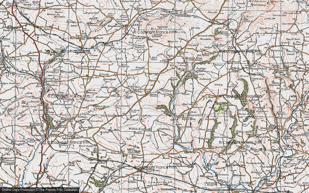 Old Map of Historic Map covering Wallis in 1922