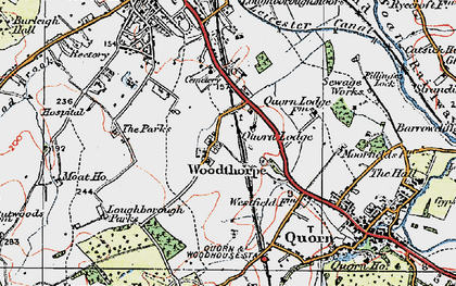 Old map of Whatoff Lodge in 1921