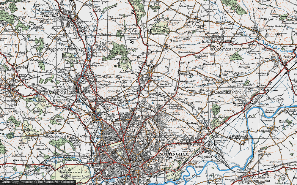 Old Map of Woodthorpe, 1921 in 1921