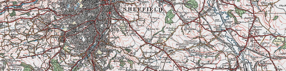Old map of Woodthorpe in 1923