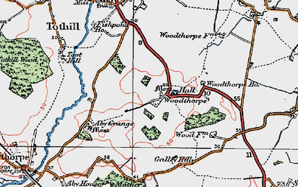 Old map of Woodthorpe in 1923