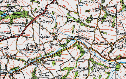 Old map of Winscott Barton in 1919