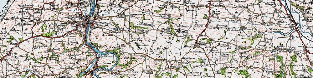 Old map of Ashridge in 1919